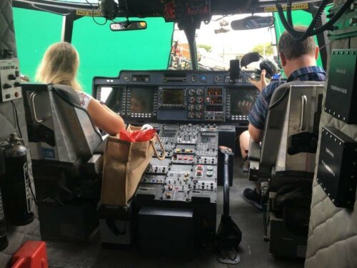 cargo chopper for film shoot